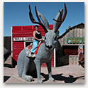 Riding a Jackalope in Wall, South Dakota